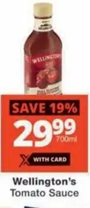Checkers Hyper Wellington's Tomato Sauce offer
