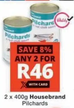 Checkers Hyper Housebrand Pilchards offer