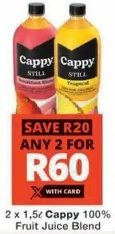 Checkers Hyper Cappy 100% Fruit Juice Blend offer