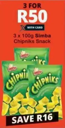 Checkers Hyper Simba Chipniks Snack offer