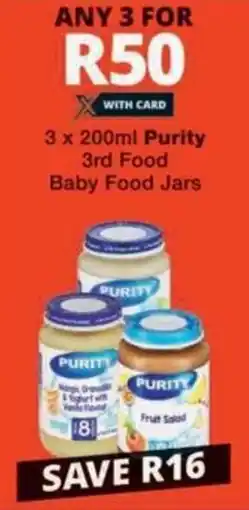Checkers Hyper Purity 3rd Food Baby Food Jars offer
