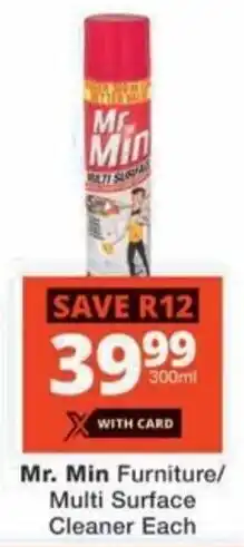 Checkers Hyper Mr. Min Furniture/ Multi Surface Cleaner offer