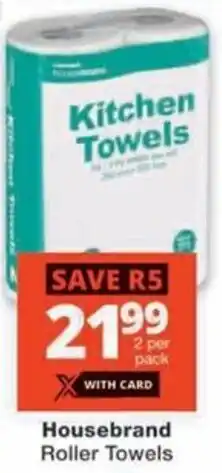 Checkers Hyper Housebrand Roller Towels offer