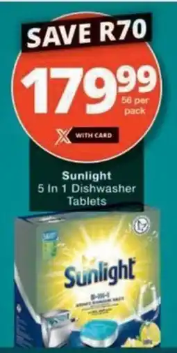 Checkers Hyper Sunlight 5 In 1 Dishwasher Tablets offer