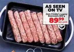 Food Lover's Market Oom Freddy's Legacy Boerewors offer