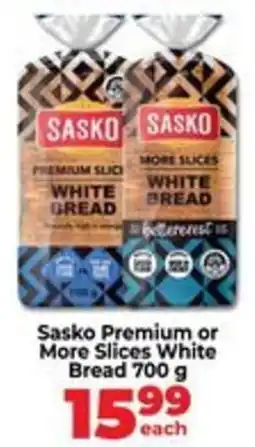 Food Lover's Market Sasko Premium or More Slices White Bread offer