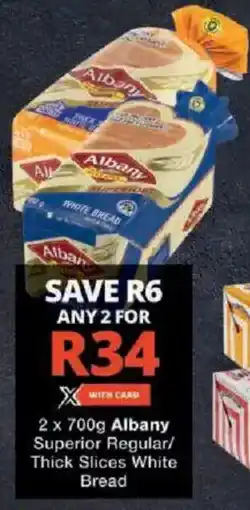 Checkers Albany Superior Regular/ Thick Slices White Bread offer
