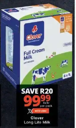 Checkers Clover Long Life Milk offer
