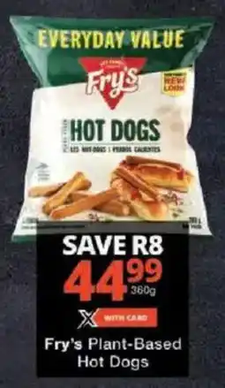 Checkers Fry's Plant-Based Hot Dogs offer