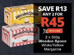 Checkers Wooden Spoon White/ Yellow Margarine offer