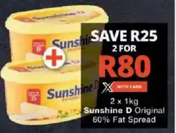 Checkers Sunshine D Original 60% Fat Spread offer