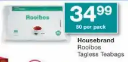 Checkers Housebrand Rooibos Tagless Teabags offer