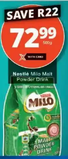 Checkers Nestlé Milo Malt Powder Drink offer