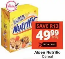 Checkers Alpen Nutrific Cereal offer