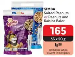 Makro SIMBA Salted Peanuts or Peanuts and Raisins Baler offer