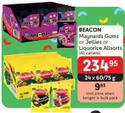 Makro BEACON Maynards Gums or Jellies or Liquorice Allsorts offer