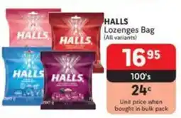 Makro HALLS Lozenges Bag offer