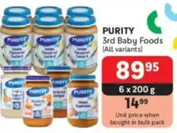 Makro PURITY 3rd Baby Foods offer