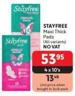 Makro STAYFREE Maxi Thick Pads offer