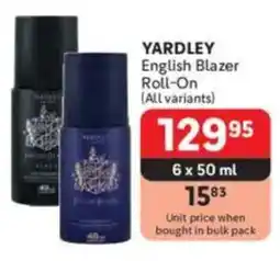 Makro YARDLEY English Blazer Roll-On offer