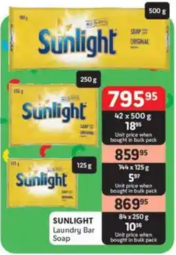 Makro SUNLIGHT Laundry Bar Soap offer