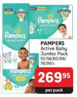 Makro PAMPERS Active Baby Jumbo Pack offer