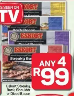 Pick n Pay Eskort Streaky, Back, Shoulder or Diced Bacon offer