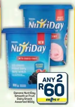 Pick n Pay Danone NutriDay Smooth or Fruit Dairy Snack Assorted offer