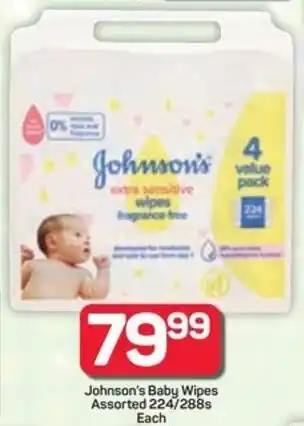 Pick n Pay Johnson's Baby Wipes Assorted offer