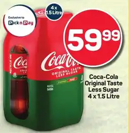 Pick n Pay Coca-Cola Original Taste Less Sugar offer
