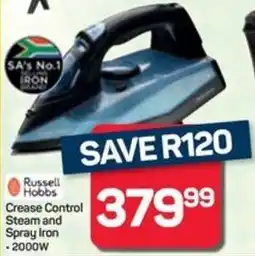 Pick n Pay Russell Hobbs Crease Control Steam and Spray Iron offer