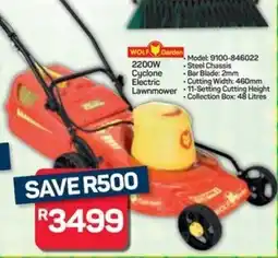 Pick n Pay WOLF Garden 2200W Cyclone Electric Lawnmower offer