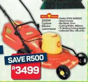 Pick n Pay WOLF Garden 2200W Cyclone Electric Lawnmower offer