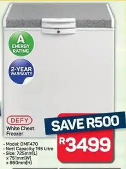Pick n Pay DEFY White Chest Freezer offer