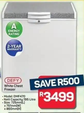 Pick n Pay DEFY White Chest Freezer offer