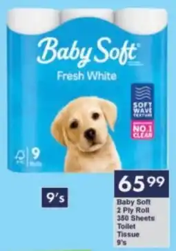 President Hyper Baby Soft 2 Ply Roll 350 Sheets Toilet Tissue offer