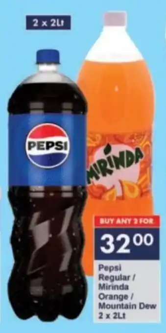 President Hyper Pepsi Regular/ Mirinda Orange/ Mountain Dew offer