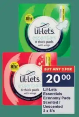 President Hyper Lil-Lets Essentials Economy Pads Scented/ Unscented offer