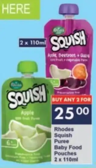 President Hyper Rhodes Squish Puree Baby Food Pouches offer