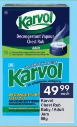 President Hyper Karvol Chest Rub Baby/ Adult Jars offer