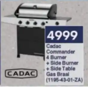 President Hyper Cadac Commander 4 Burner +Side Burner + Side Table Gas Braai offer
