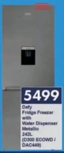 President Hyper Defy Fridge Freezer with Water Dispenser Metallic offer