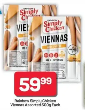 Pick n Pay Hypermarket Rainbow Simply Chicken Viennas Assorted offer