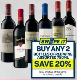 Pick n Pay Hypermarket Bottles of red wine assorted offer