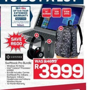 Pick n Pay Connex - Swiftbook Pro Bundle offer