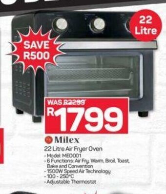 Pick n Pay Milex - 22 Litre Air Fryer Oven offer