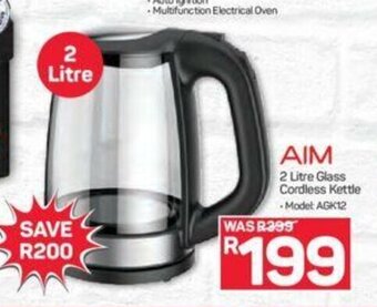 Pick n Pay AIM - 2 Litre Glass Cordless Kettle offer