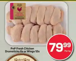 Pick n Pay PnP Fresh Chicken Drumsticks 6s or Wings 12s offer