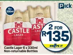 Pick n Pay Castle Lager 6 x 330ml offer