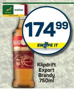 Pick n Pay KLIPDRIFT EXPORT BRANDY 750ml offer